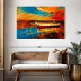thumbnail image 3 of Elephant Stock Sunset Seascape Scene Wall Art - Horizontal Canvas Wall Art - Living Room Wall Decor - Transportation Canvas - Orange And Turquoise Decor - 48" x 32", 3 of 8