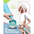 thumbnail image 3 of 2-Piece Piping Bags and Tips Set with 24 Icing Piping Tips, 2 Reusable Pastry Bags 12 Inch, Reusable Piping Icing Bags and Tips, Cake Decorating Kit for Frosting Cookie, Cupcake, 3 of 4