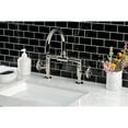 thumbnail image 2 of Kingston Brass KS2176RKX Webb Bridge, Polished Nickel Bathroom Faucet with Knurled Handle and Pop-up Drain, 2 of 7