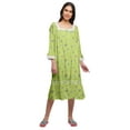 thumbnail image 1 of Moomaya Cotton A-Line Flared Sleepwear For Ladies WoMen's Nightdress, 1 of 6