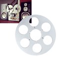 thumbnail image 1 of Open Reel Sound Tape Takeup Reel, Aluminum Alloy 1/4 10.5 Inch Empty Reel Wind Resistant 6 Hole Opening Machine Part  for Reel To Reel Tape Player Black,Silver, 1 of 7