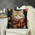 thumbnail image 2 of YINGXI Cat Pillow Covers Fall Decor Autumn Thanksgiving Outdoor Throw Pillowcase Sofa Couch Decorative Cushion Case 22x22in, 2 of 5