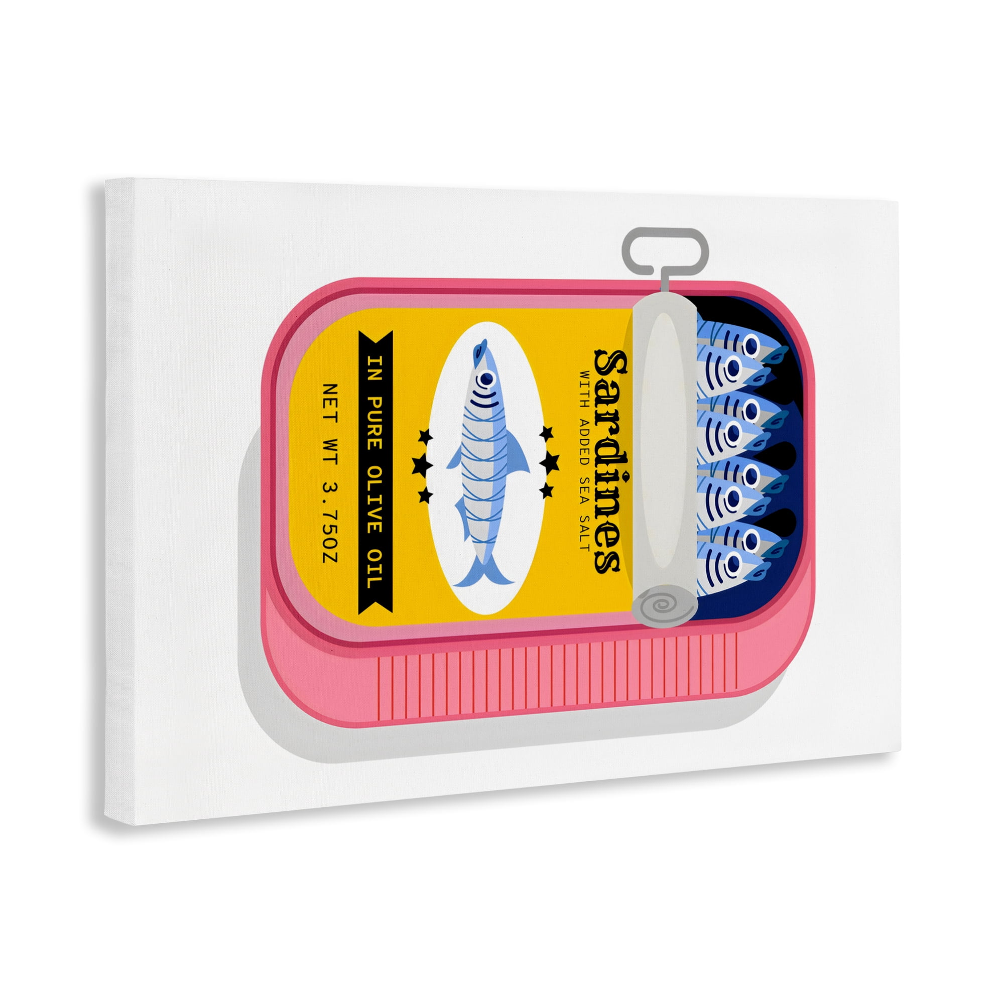 Stupell Industries Retro Can of Sardines Canvas Wall Art, design by Creative Studio
