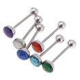 thumbnail image 1 of pitrice 6 Pièces en Acier Inoxydable Anneau Nombril Langue Ventre Barre 14 Jauge Piercing, 1 of 9