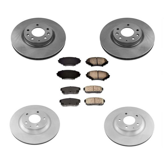 Front Disc Brake Rotors Rear Rotors Brake Pads for Mazda RX8 Base 04-08 302MM
