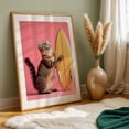 thumbnail image 5 of surfer cat - Photography Cat Surfboard Animal Humor Pastel Pop Art Summer Oak Framed Wall Art Print 24 x 36 inches, 5 of 59
