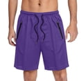 thumbnail image 7 of Tumotour Plus Size Breathable Mesh Board Shorts for Men Summer Drawstring Elastic Waisted Bermuda Shorts Athletic Workout Shorts Running Shorts with Zip Pockets, 7 of 7