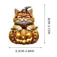 thumbnail image 6 of Acrylic Pumpkin Cat Keychain Festive Halloween Car Decor Unique Handbag Charm Style C, 6 of 6