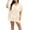 Beige, variant on Women's Swimsuit Plus Size Coverups Bikini Beach Swimwear Cover Up Hollow Out Knit Solid Bathing Suit Cover Ups Summer Boho Oversized Loose Beach Dress