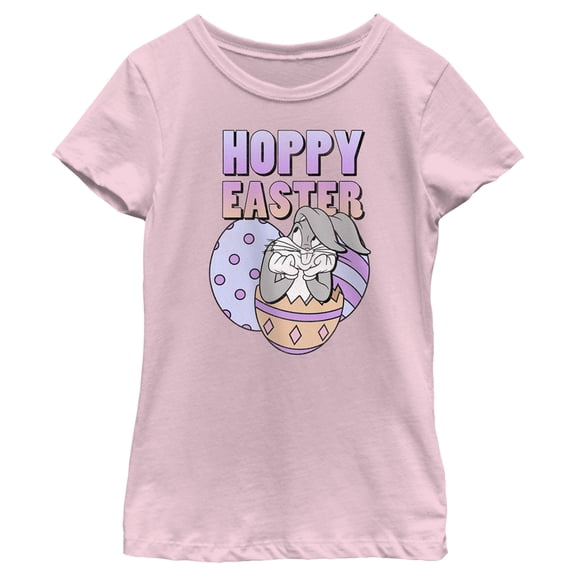 Girl's Looney Tunes Bugs Bunny Hoppy Easter  Graphic Tee Light Pink Medium