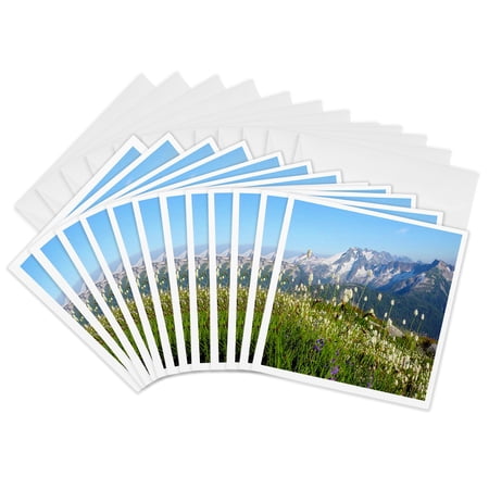 3drose Copper Ridge - North Cascades National Park 12 Greeting Cards with Envelopes