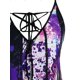 thumbnail image 3 of Talla grande encaje encima de las notas musicales salpicar la camiseta sin mangas Rosegal Camisetas sin mangas de talla grande, 3 of 5