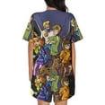 thumbnail image 3 of Saiise Scooby-Doo Ah Pajamas Sets for Women Soft Short-Sleeved Pjs with Lounge Shorts Two Piece Sleepwear S-4XL, 3 of 7