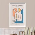 thumbnail image 3 of PixonSign Framed Canvas Print Wall Art Pablo Picasso Pastel Geometric Lines Abstract Shapes Illustrations Modern Art Decorative Minimal Relax/Calm for Living Room, Bedroom, Office - 16"x24" WHITE, 3 of 5