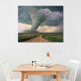 FANNA Black Framed Canvas Wall Art Decor Tornado thunderstorm Print