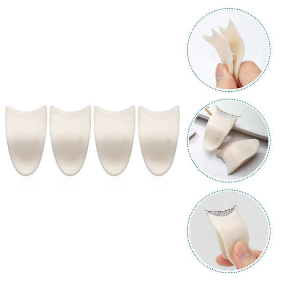 MLINS 4 Pcs Eyelash Curler Eyelash Tweezers Clip Eyelash Care Tool Miss 6x3cm White