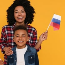 PENIKOKO 20Pcs Small Russian Parade Flags Portable Polyester Flags for Party Celebrations and Outdoor Events