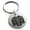 Silver, variant on Stainless Steel Letter A Initial 3D Cube Box Monogram Engraved Small Medallion Circle Charm Keychain Keyring