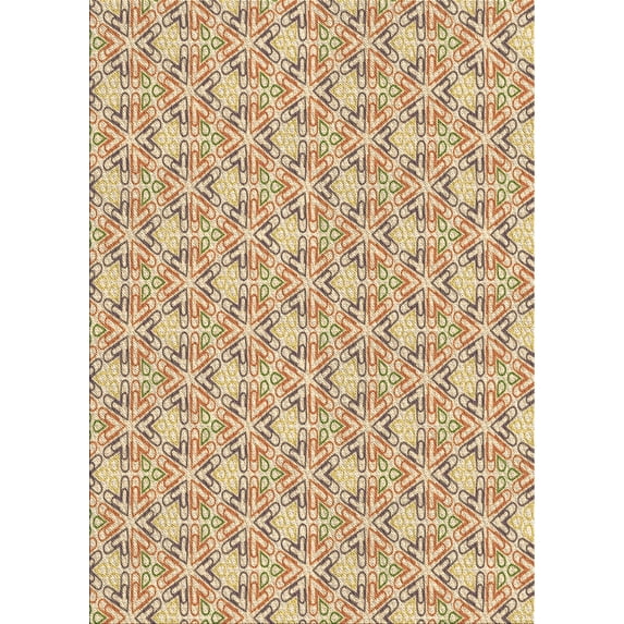 Ahgly Company Indoor Rectangle Patterned Light Brown Area Rugs, 8' x 12'
