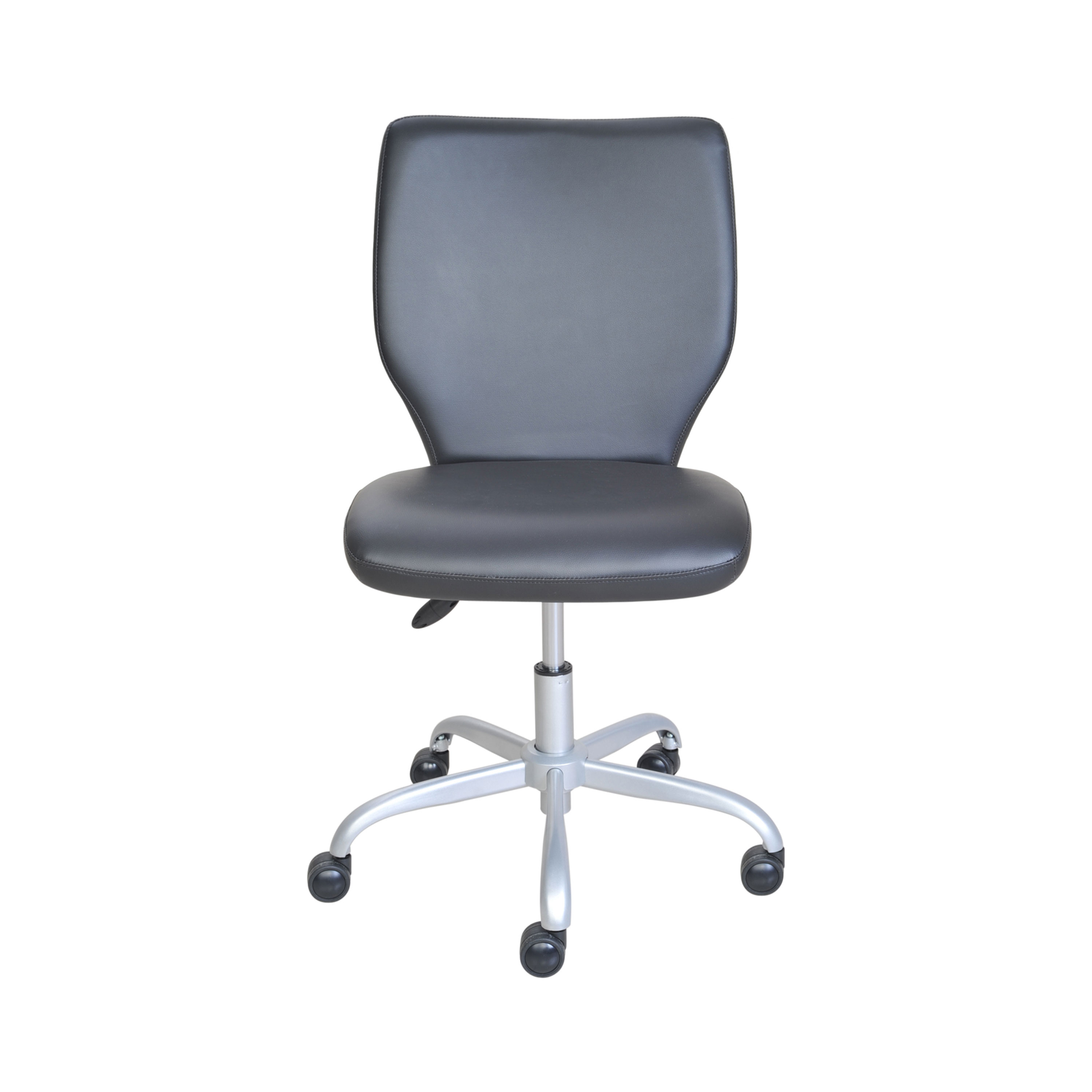 Mainstays Mid-Back Office Chair with Matching Color Casters, Gray Faux Leather - image 3 of 6