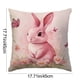thumbnail image 3 of Funda de almohada de 17,7 x 17,7 pulgadas con estampado de conejito de Pascua, funda de almohada de poliéster, 3 of 8