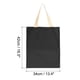 thumbnail image 2 of Bolsas de Mano Reutilizables Unique Bargains 2 Paquetes Grandes Algodón Negro, 2 of 5