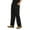 Black, variant on Men's Fashion Casual Loose Cotton Pants - Lace-Up, Velvet, Plus Size, Solid Color