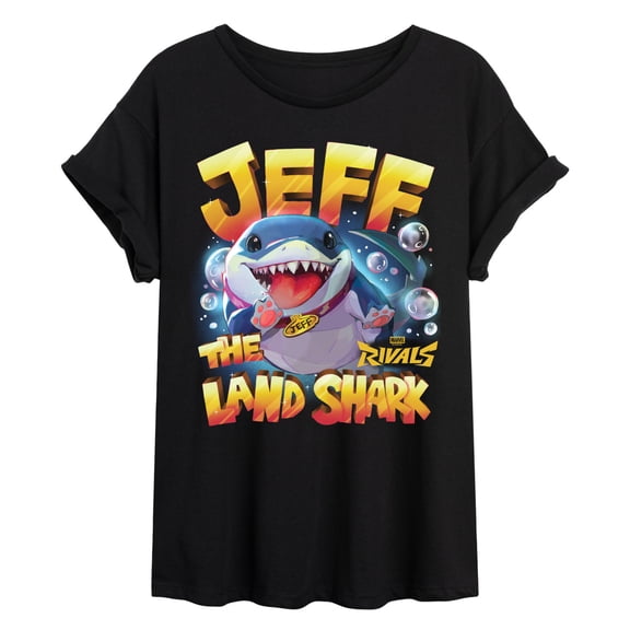 Marvel - Jeff The Landshark - Juniors Oversized Graphic T-Shirt