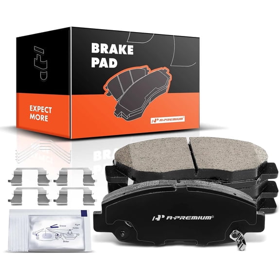 A-Premium Front Ceramic Brake Pads Set Compatible with Honda Models - Civic 2012 2013 2014 2015, with Hardware, 4-Pack