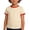Beige, variant on Toddler Girls Short Sleeve Shirts Crew Neck Color Block Basic Pullover Tee Tops Loose Fit Comfy Casual T Shirt