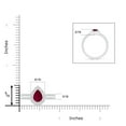 thumbnail image 4 of ANGARA Natural Pear Ruby and Diamond Halo Split Shank Ring in 14K White Gold for Women (Size-7x5mm) | July Birthstone, Birthday, Anniversary, Jewelry Gift for Women | Natural Ruby Ring, 4 of 8