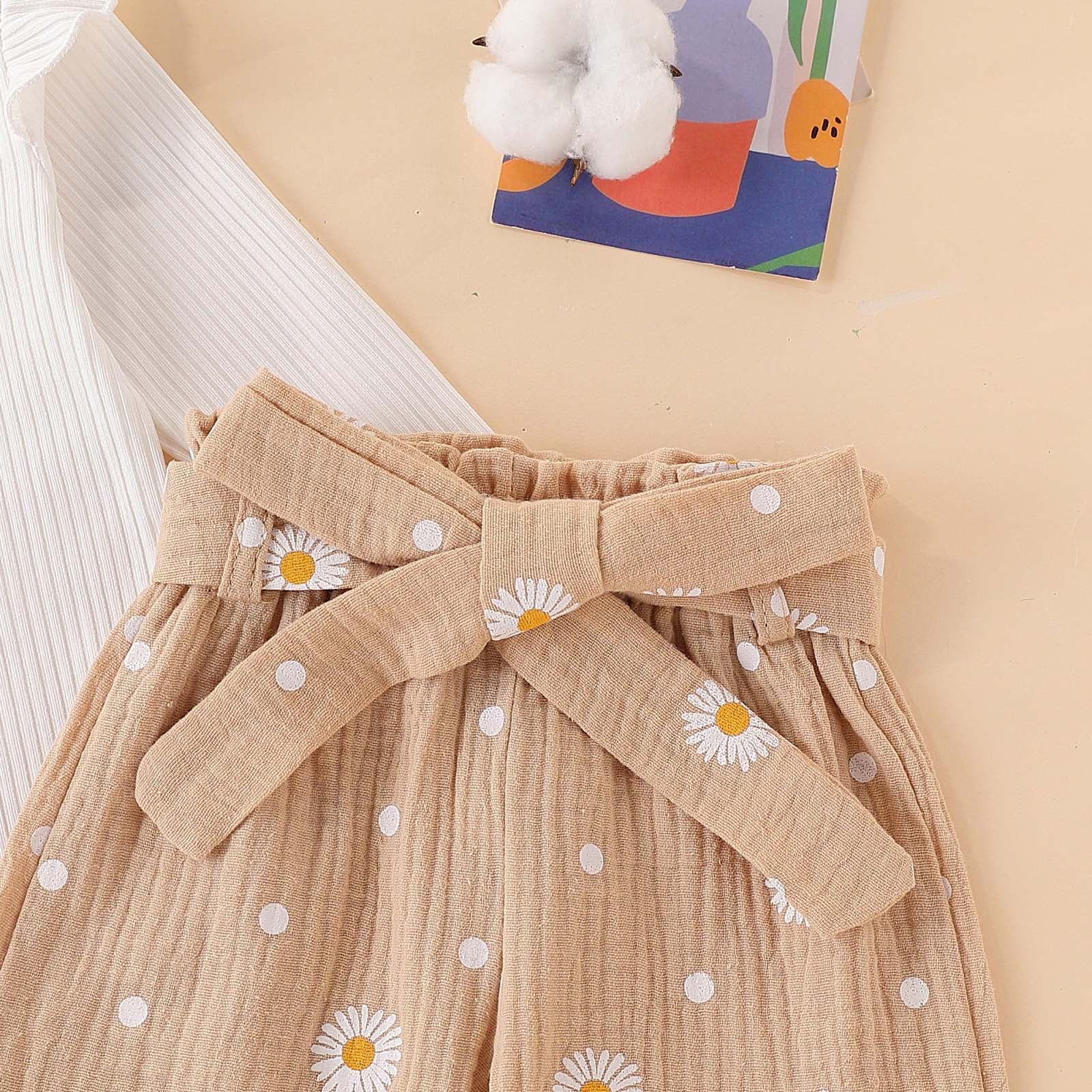 NIEWTR Toddler Baby Girls Outfit Set Long Sleeve Fall Winter Outfits Top Elastic Drawstring Pants with Pocket Autumn Winter 2Pcs Clothes Set Girl Gift Set,6-12 Months