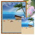 thumbnail image 1 of Kit Punto Cruz Playa Impreso Hilo Algodón Ecológico Bordado 11CT 40x53cm, 1 of 9
