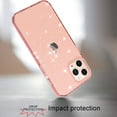 thumbnail image 5 of iPhone 12 Pro Max Clear Case, Dteck Bling Glitter Transparent Clear Case Sparkle Flexible Soft TPU Protective Cover for Apple iPhone 12 Pro Max 6.7 inch, Pink, 5 of 6