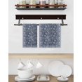 thumbnail image 3 of Navy Blue Floral Boho Kitchen Dish Towels for Drying Dishes Set of 3, Ethnic Tribe Abstract Art Flower Waffle Weave Microfiber Hand Tea Bathroom Towels Quick Dry & Absorbent Towel 15.7x23.6, 3 of 7
