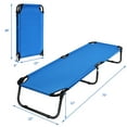 thumbnail image 5 of Costway Folding Camping Bed Outdoor Portable Military Cot Sleeping Hiking Travel Blue, 5 of 11
