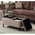 thumbnail image 2 of Convenience Concepts Designs4Comfort Storage Ottoman with Trays in Cream Fabric, 2 of 4