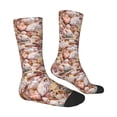 thumbnail image 3 of Uemuo Colorful Seashells Pattern Women's Crew Socks, Soft Durable Breathable Moisture-Wicking with Odor Control Cotton socks, 3 of 9