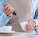thumbnail image 2 of Milk Frother Handheld for Coffee with Stand - hand frother wand, Electric whisk Drink Mixer Mini Foamer for Cappuccino, Frappe, Matcha, Hot Chocolate, 2 of 3