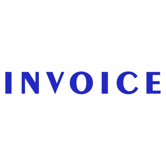 Printtoo Invoice Self Inking Rubber Stamp Pre-Inked Office Stamp- Home Office Business Stationery, Blue- 42 x 9 mm