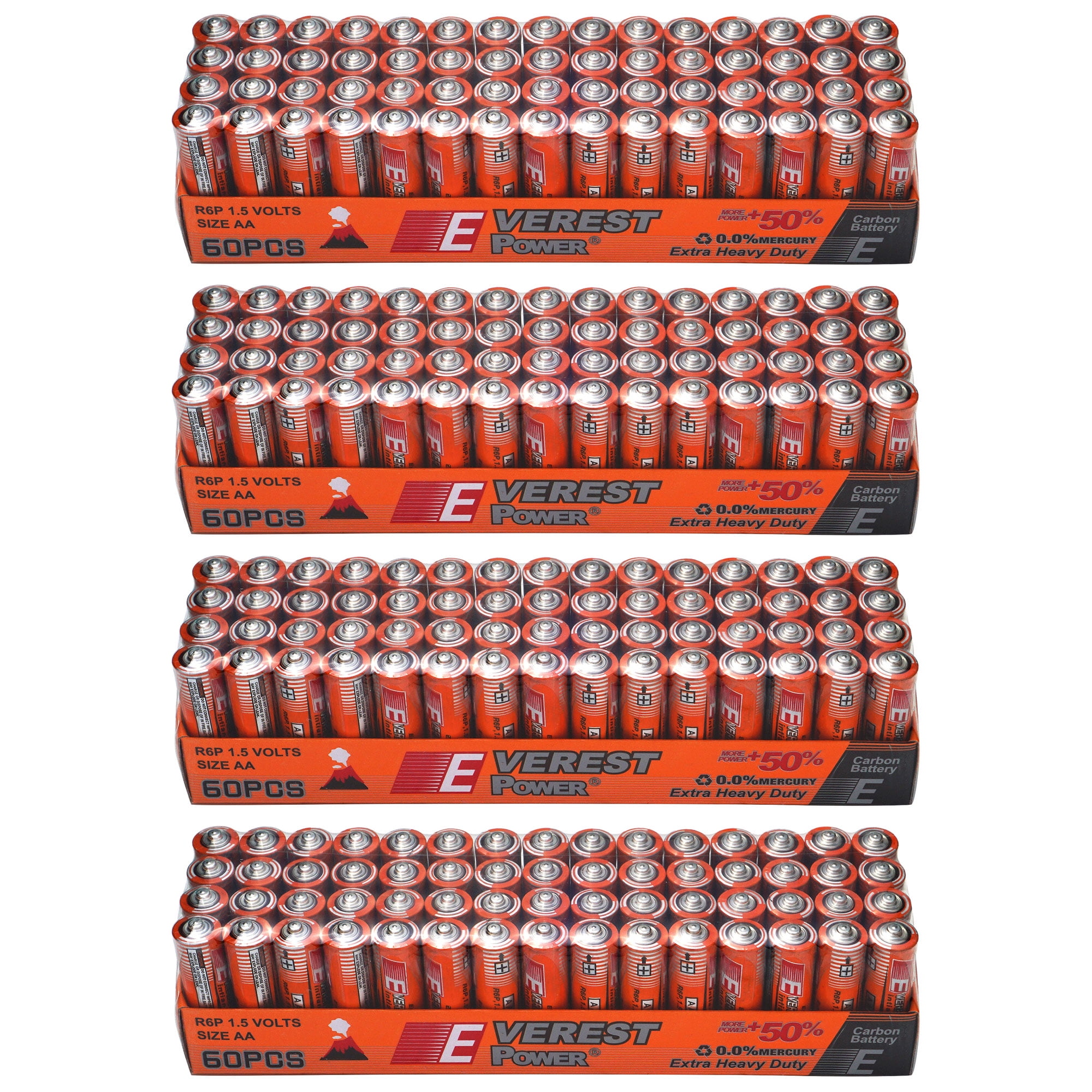 240 Pack AA Battery Everest Power 1.5v Long Lasting Double A Battery 50% More Power