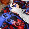 thumbnail image 4 of Homewish Blue Red Gamepads 7-Piece King Bedding Set - Graffiti Video Game, 4 of 8