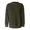 thumbnail image 3 of Casual Womens Sweatshirts Crewneck Long Sleeve Tops Oversized Pullover Sweatshirt for Women Petite Green 3XL, 3 of 5