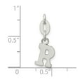 thumbnail image 2 of 925 Sterling Silver Solid Polished Letter Name Personalized Monogram Initial R Pendant Necklace 16x7mm Wide Pendant for, 2 of 2