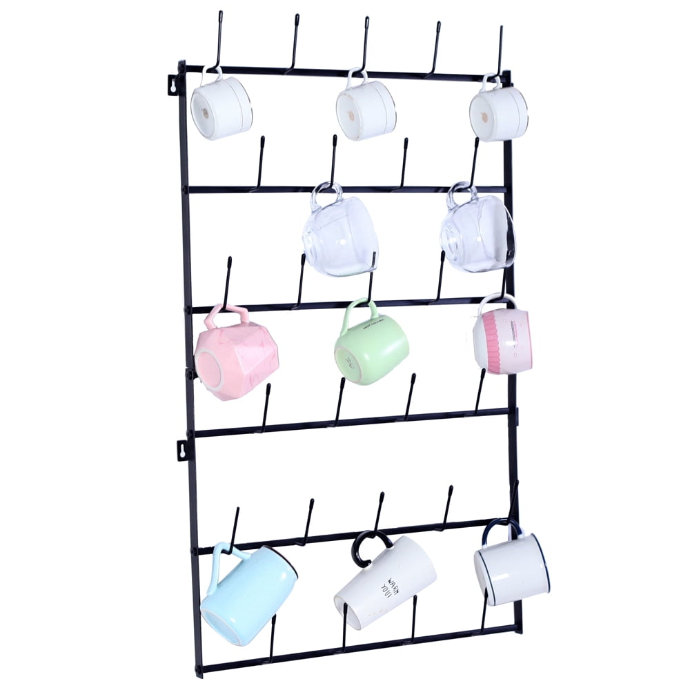 Veryke Mug Hook, Mug Holder, Wall Mounted Home Storage Mug Rack Cup