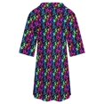 thumbnail image 6 of Rainbow Leopard Print Womens Dress With Pockets Summer V Neck 3/4 Sleeve Dress Plus Size Loose Dress, 6 of 7