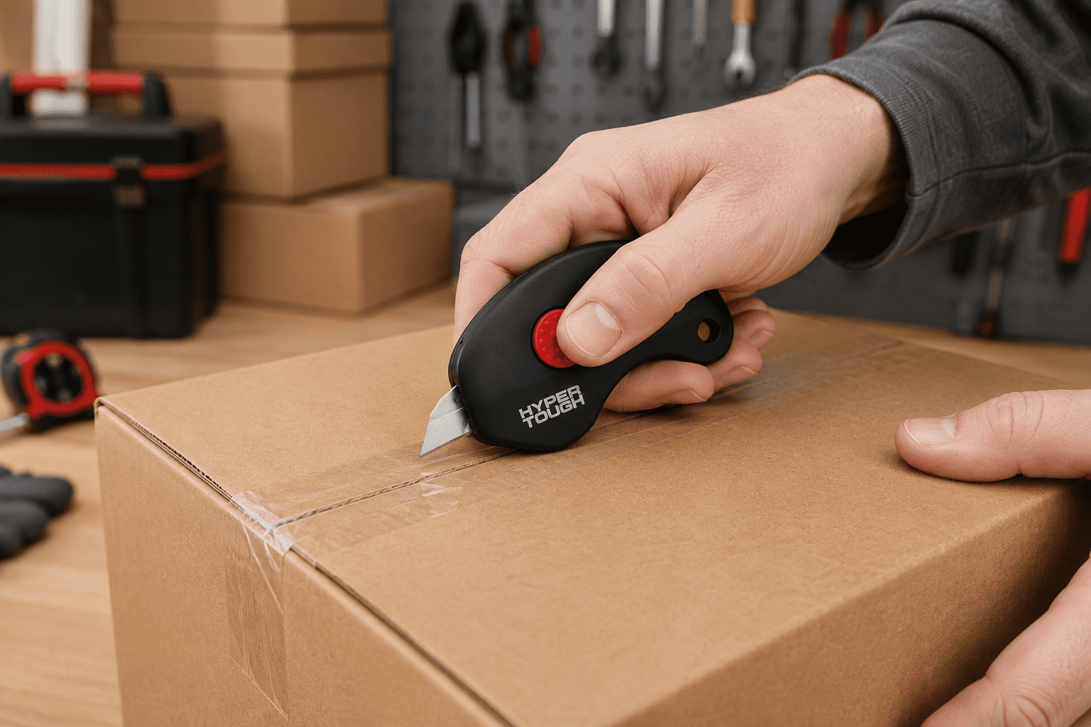 Hyper Tough 2-Pack Magnetic Ceramic Box Cutters with Retractable Blades