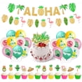 thumbnail image 1 of Set de decoración para fiestas con temática hawaiana de Aloha con 20 globos de látex, 1 of 2