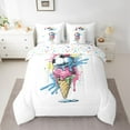 thumbnail image 2 of Feelyou Ice Cream Football Bedding Comforter Set 7pcs, Watercolor Artwork Full Bedding Set, 2 of 8