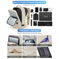 thumbnail image 5 of DAKIMOE Travel Laptop Backpack for Women Carry On Backpack for Women, Airline Approved Large Travel Backpack Flight Approved, Waterproof 17 Inch Laptop Backpack for Weekender Business Hiking, Beige, 5 of 10